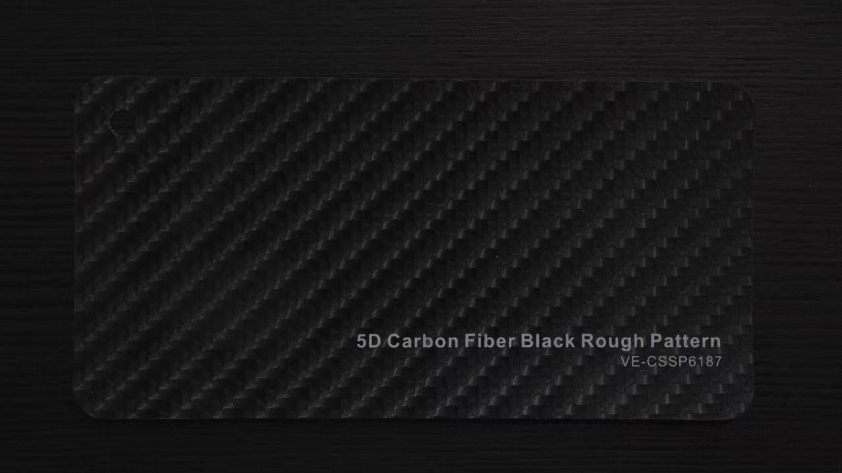 5D Carbon Fiber Black Rough Pattern