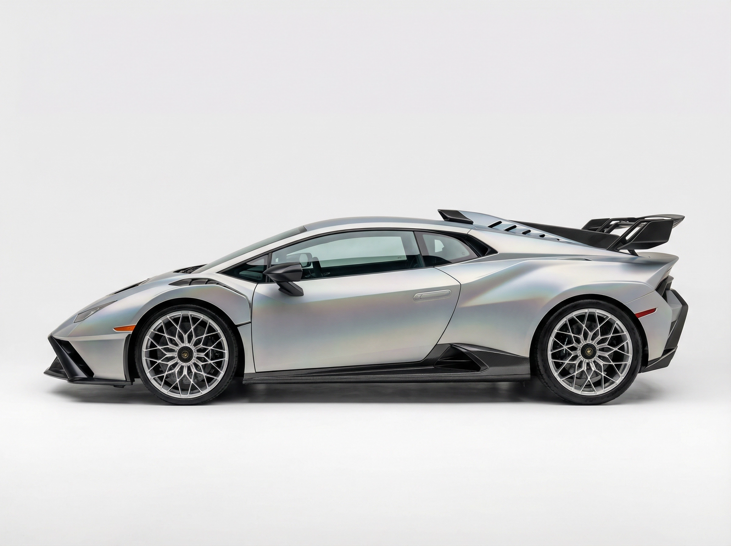 Matte Rainbow Lazer Silver