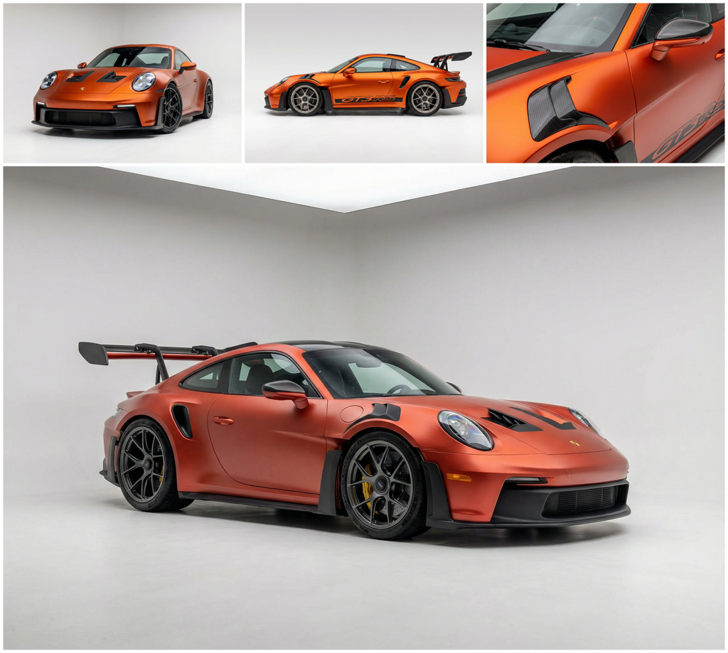 Matte Chrome Metal Hibiscus Orange
