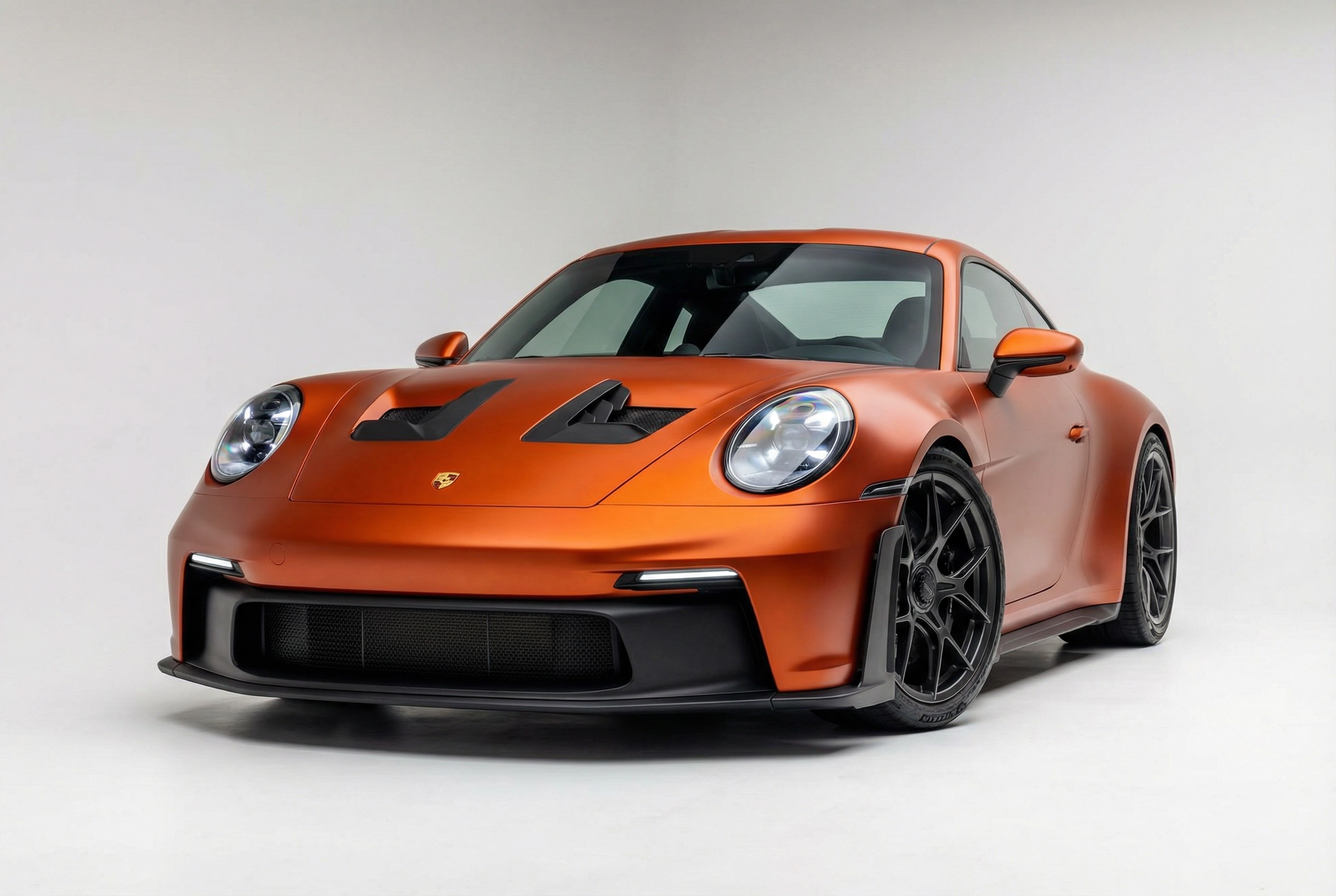 Matte Chrome Metal Hibiscus Orange
