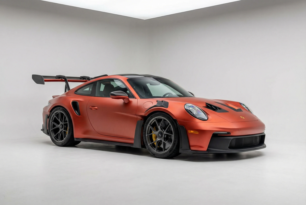 Matte Chrome Metal Hibiscus Orange