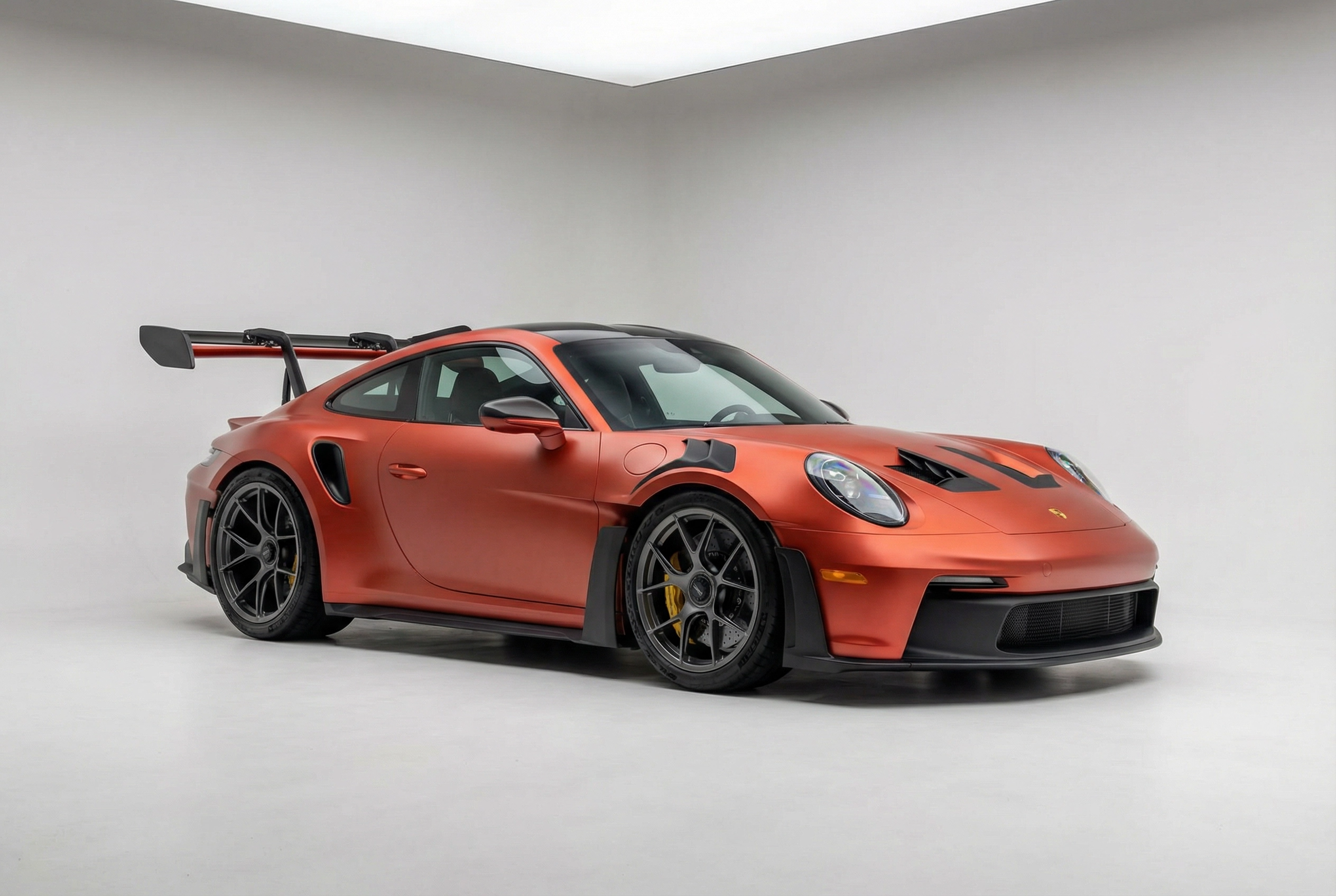 Matte Chrome Metal Hibiscus Orange